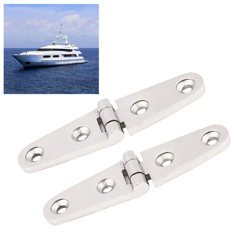 Xiuganpo 316 stainless steel boat hatch hinges, mirror-polished, 4.1x1.1in, pair with screws
