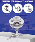 316 Stainless Steel Flush Boat Deck Hatch Latch For Marine Use Twist Design Non Locking Round D Handle Fits 2 Inch Cutouts