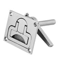 Front view of NayewPPyy stainless steel boat floor hatch latch with lift handle