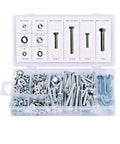 460 Piece Stainless Steel Bolts Nuts And Washers Assortment Set For Home Improvement Repairs And DIY Projects in clear storage box