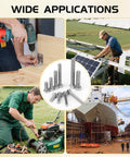 Applications of ✝️ Homwin 255Pcs Stainless Steel Bolts and Nuts Kit in construction, solar panel installation, machinery, and shipbuilding