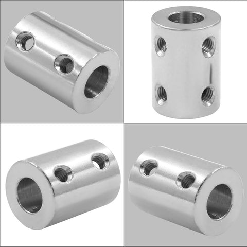 2 Pcs Bore Rigid Coupling Set 8mm to 10mm Shaft Coupler Connector Stainless Steel Coupler Rigid Couplings for 3D Printers Motor Accessories