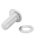 Durable Stainless Steel Water Bottle Cage Bolts With Washers 20 Pack For Bike Rack M5x12mm Bolt and Washer Close-up