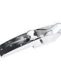 Side view of KAIXINM 316 stainless steel hinged bow anchor roller for yachts with white rollers