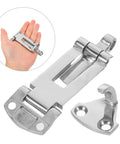OSALADI stainless steel box latch with anti-rattle locking mechanism; 316 marine-grade boat hardware, front view