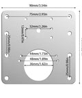 8 Pcs Stainless Steel Cabinet Hinge Repair Plate Kit With Screws And Mounting Tools, plate dimensions with multiple holes