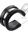 Twenty Pack Half Inch Stainless Steel Cable Clamp With Rubber Cushioned Insulation For Anti Rust Waterproof Conduit Wire Holder Strap Clips