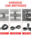 15 Pcs One And A Half Inch Stainless Steel Cable Clamps Kit With Rubber Cushioned Hose Clamps Insulated Tube Clips in single, double, and multi-angle use.
