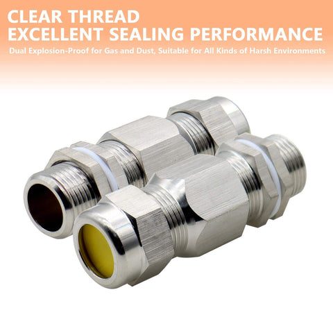 Waterproof Cable Glands And Cord Grip Pass Through Connector For Wire Splices, Glands Joints For Machinery Control Boxes, Stainless Steel