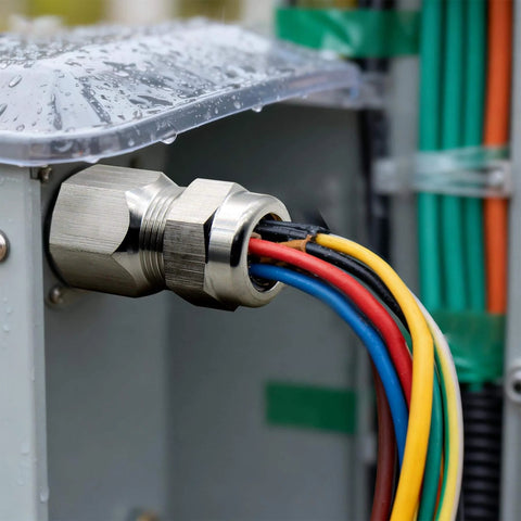 Waterproof Cable Glands And Cord Grip Pass Through Connector For Wire Splices, Glands Joints For Machinery Control Boxes, Stainless Steel