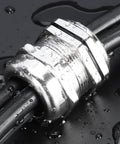 M32 Stainless Steel IP68 Cable Gland With Threaded Seal Sleeve For 15 To 22mm Cables Waterproof Outdoor Ready