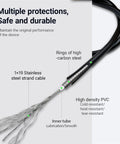 Diagram of Engine Zone Control Cable Replacement showing layers: high-carbon rings, stainless steel strand, and high-density PVC.