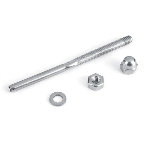 Stainless Steel Cable Railing Hardware Kit 10 Pack One Eighth Inch Gauge showing tensioner, nut, and washer components.