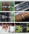 Heavy Duty Metal Zip Ties With Cutter For Outdoor Use UV Resistant Stainless Steel 11.8 Inch installed on pipes and fences