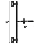 Robust stainless steel cam bar lock delivers secure, corrosion resistant latching for enclosed trailers, 36-inch length with single hinge