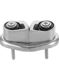 Holibanna stainless steel cam cleat rope snap, mirror-polished marine-grade deck hardware with dual jaws