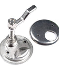 Corrosion-resistant 316 stainless steel cam latch for boats delivers a secure, watertight seal with round back plate visible
