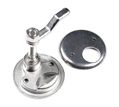 Corrosion-resistant 316 stainless steel cam latch for boats delivers a secure, watertight seal with round back plate visible