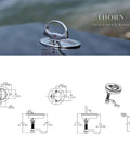 Corrosion-resistant 316 stainless steel cam latch for boats delivers a secure, watertight seal on hatches, side view.