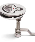 Marine Grade 316 Stainless Steel Boat Cam Latch With Back Plate, Flush Lift Pull Hatch Latch, Polished Adjustable Hatch Pull