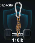 10 Pack Stainless Steel Carabiner Clips 304 Brushed Heavy Duty Spring Snap Hook M4 1.57 Inch One Hand Quick Lock showcasing 110lb capacity.