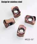 LNMU020209ZNER milling inserts for Indexable 3/8 Inch Shank Metal Lathe End Mill Tool Holder EXN02R, PVD coated for rough machining.
