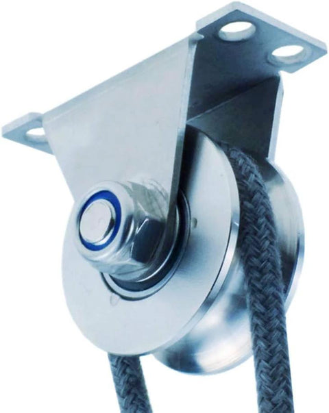 Caster Wheel with Groove,Heavy Duty Sheaves Track Pulley,304 Stainless Steel Directional Roller,Wheel Diameter 100mm/4in
