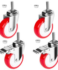 4 Inch Stainless Steel Caster Wheel With Brake Heavy Duty Non Marking Polyurethane PU Wheel Rust Resistant For Hospital Lab Furniture