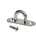 10-Pack 304 Stainless Steel Ceiling Hook Ring Hooks With Enclosed Eye Plate M5 Mounting Plate shown with screw