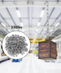 Industrial scene with 5/32 Inch 26 Ft Heavy Duty Stainless Steel Chain, Rustproof Swing Chain for Pulling, Towing, Anchoring, 330 lbs Max Load Bearing