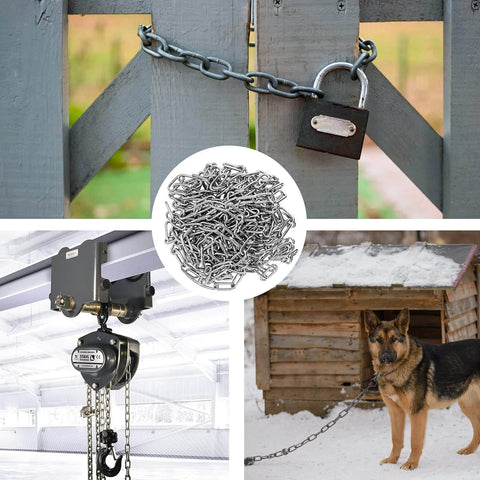 ✝️ 5/32 Inch 26 Ft Heavy Duty Stainless Steel Chain, Rustproof Swing Chain for Pulling, Towing, Anchoring, Camping