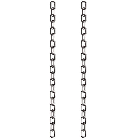 ✝️ 2 Pcs 5/32 x 23 Inch Link Chain 304 Stainless Steel Coil Chain for Transport Tie Down Binder Chain Pulling Towing Hanging, Home, Camping
