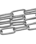 ✝️ 5/32 Inch x 32 Feet Stainless Steel Coil Chain Link, 4mm x 10m Proof Coil Chain, Metal Safety Chain Decorative Welded Chain Links