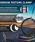 Securely holds air hoses and power cords with a heavy duty tender spring kit on open road showing fixture clamp and anti-slip features