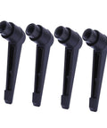 Set of 4 Stainless Steel Clamping Lever Handles with Adjustable Knobs, Female Thread Studs, M4 to M12 for Machinery