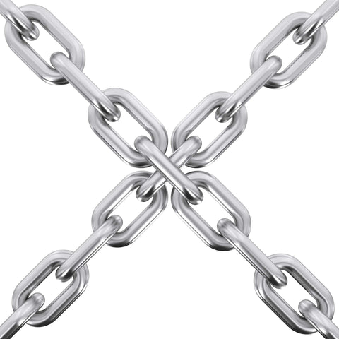✝️ 2 Pcs 5/32 x 23 Inch Link Chain 304 Stainless Steel Coil Chain for Transport Tie Down Binder Chain Pulling Towing Hanging