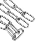 ✝️ 5/32 Inch x 32 Feet Stainless Steel Coil Chain Link, 4mm x 10m Proof Coil Chain, Metal Safety Chain Decorative Welded Chain Links close-up