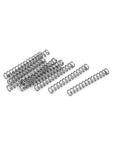 304 Stainless Steel Compression Spring, 2mm Outer Diameter, 0.3mm Wire, 15mm Free Length, Silver Tone, Pack Of 10, Durable Tiny Coil Springs