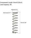 Durable 304 Stainless Steel Compression Spring With 3mm Outer Diameter 0.3mm Wire 10mm Free Length 6mm Compressed Length