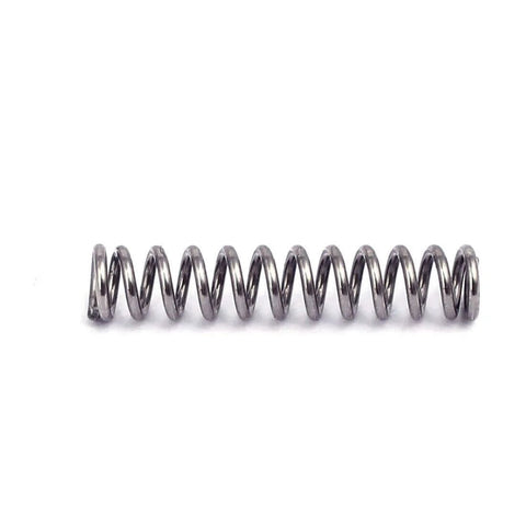 Durable 304 Stainless Steel Compression Spring 3mm Outer Diameter, 0.5mm Wire, 15mm Free Length, Silver Tone, front view.