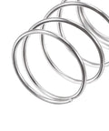 Close-up of Beefy Stainless Steel Heavy Duty Compression Spring 304, 18mm Outer Diameter, 1mm Wire, Silver Tone, showing coils.