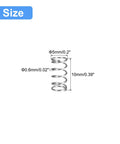 304 Stainless Steel Compression Spring Set, 5Pcs Pack, 5mm Outer Diameter, 0.6mm Wire, 10mm Free Length, Silver Tone, Size Diagram
