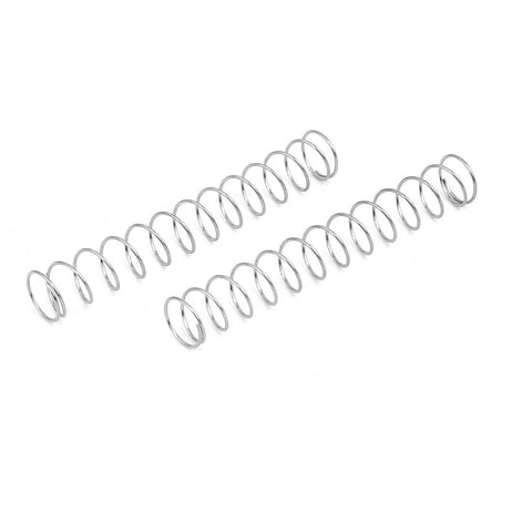 Heavy Duty Compression Spring 304 Stainless Steel, 6mm Outer Diameter, 0.4mm Wire Diameter, 40mm Free Length, Silver Tone, two springs shown