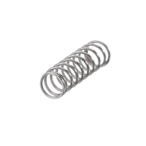 Side view of a Durable 304 Stainless Steel Compression Spring With 3mm Outer Diameter 0.3mm Wire 10mm Free Length for DIY projects.