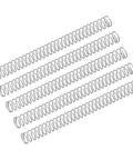 Five Pack 304 Stainless Steel Compression Springs, 4mm Outer Diameter, 0.2mm Wire, 50mm Free Length, Silver Tone