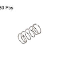 304 Stainless Steel Compression Spring 5mm Outer Diameter 0.5mm Wire Diameter 5.5mm Compressed Length 10mm Free Length 7.8N Load Capacity Silver Tone