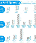 Chart of Stainless Steel Compression Springs Assortment Kit With 240 Pieces In 15 Different Sizes, 16 Pieces Per Size, Easy to use