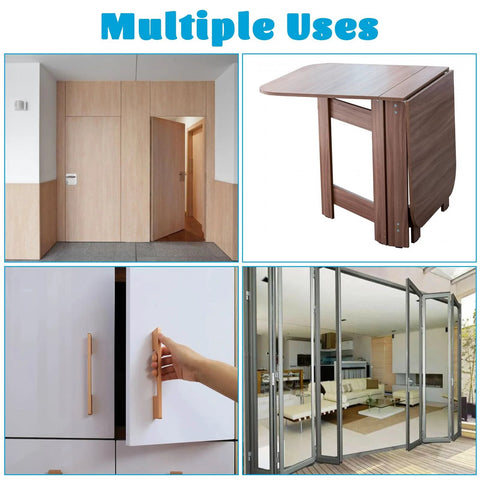 8-pack hidden cabinet hinges, 1-3/4 in stainless steel, 180° cross-concealed hinge for cabinets and folding doors