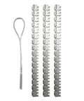 48 Inch Stainless Steel Conveyor Belt Fasteners Clips With 27 Point 5 Inch Hinge Pin For Industrial Conveyor Belt Staple Lacing Suitable For Belt Thickness 5 To 6 Mm Split Into Three Equal Sections Durable Corrosion Resistant