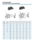 Diagram of Stainless Steel Short Pitch Plate Conveyor Drive Roller Chain 08B-1 10A-1 with A1 A2 Attachments and specifications chart